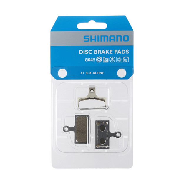 Diskinių stabdžių kaladėlės Shimano G04S-MX Metal pad and spring with split pin (pair)