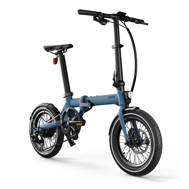 Sulankstomas elektrinis dviratis Eovolt Morning 16" V1 (mėlynos spalvos)