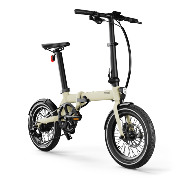 Sulankstomas elektrinis dviratis Eovolt Morning 16" V1 (smėlio spalvos)