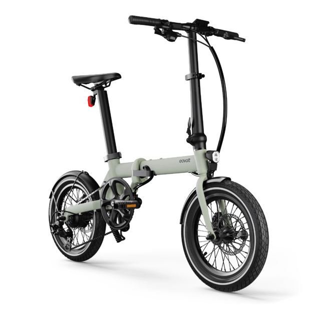 Sulankstomas elektrinis dviratis Eovolt Morning 16" V1 (šviesiai žalios spalvos)
