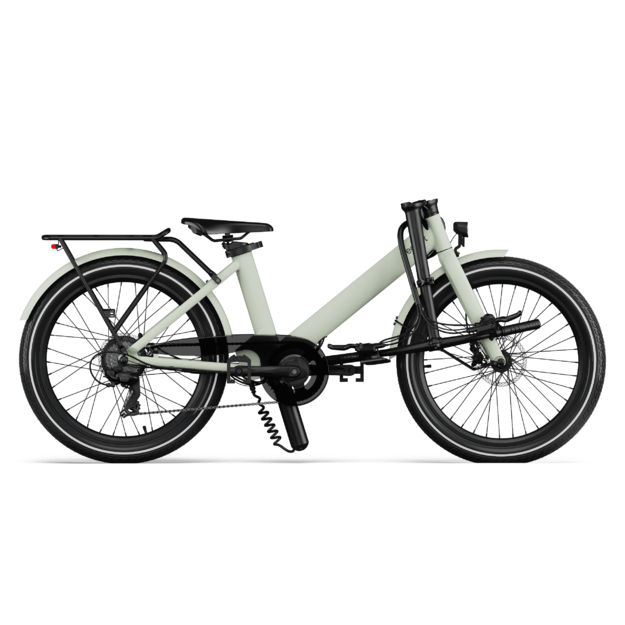 Sulankstomas elektrinis dviratis Eovolt Evening  24" V1 (šviesiai žalios spalvos)