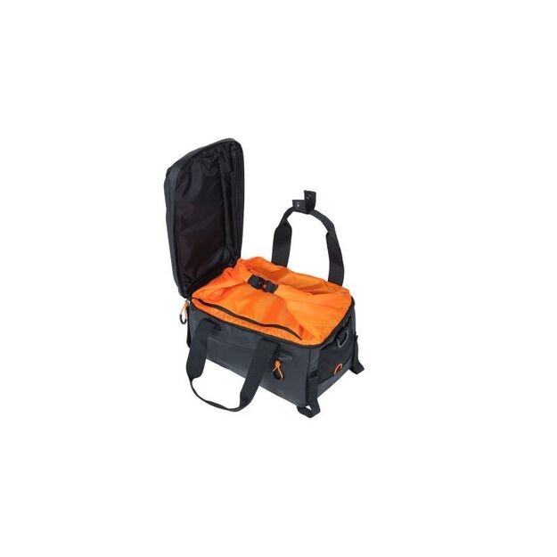 Dviračio krepšys ant bagažinės BASIL MILES BONININĖ BANDINĖ, 7L, juoda oranžinė MIK