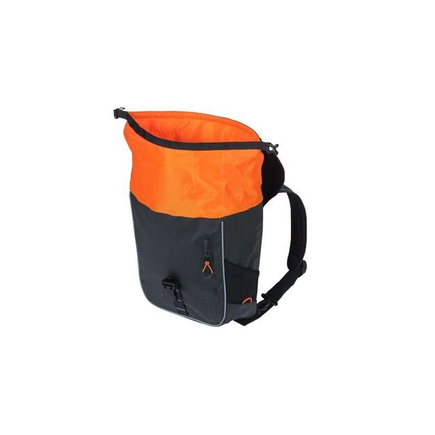 Dviračio krepšys/kuprinė BASIL MILES BUOTININĖ DAYPACK BAG, 17L, juoda oranžinė