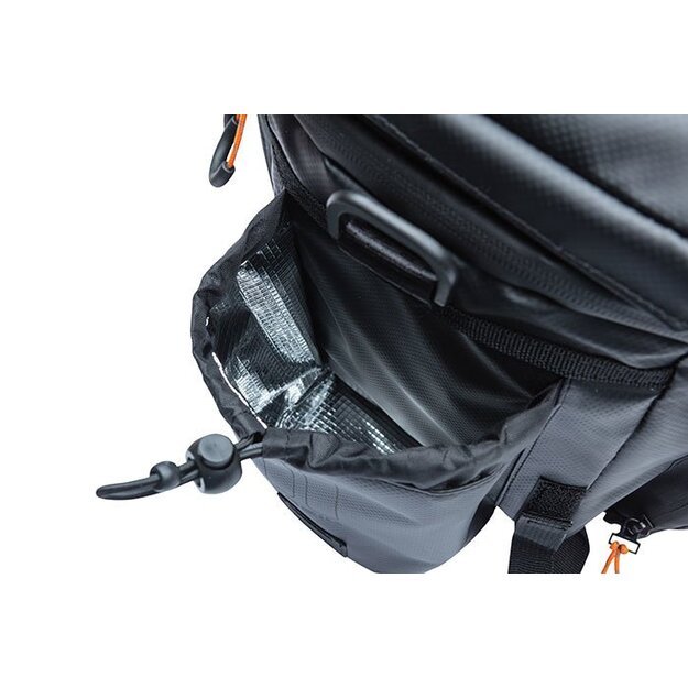 Dviračio krepšiai ant bagažinės BASIL MILES TARPAULIN TRUNKBAG XL Pro, 9-36L, juoda oranžinė MIK