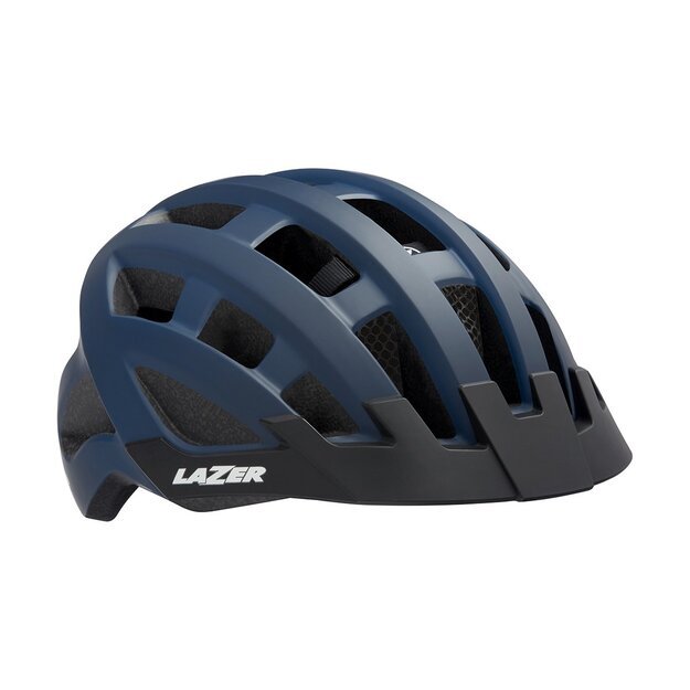 Šalmas Lazer Helmet Comp DLX CE-CPSC Matte Dark Blue One Size + net + led (54-61cm)