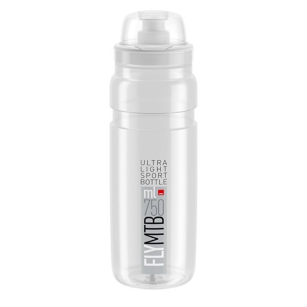 Gertuvė Elite Bottle FLY MTB Clear Grey logo 750ml