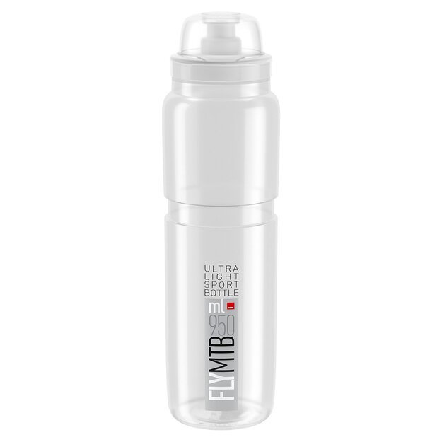 Gertuvė Elite Bottle FLY MTB Clear Grey logo 950ml