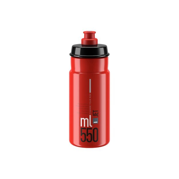 Gertuvė Elite Bottle Jet Red Grey Logo 550ml