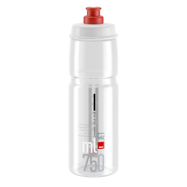 Gertuvė Elite Bottle Jet Clear Red logo 750ml