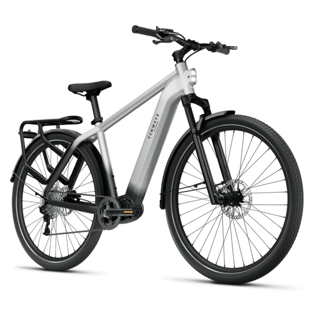 Elektrinis dviratis TENWAYS AGO X (Sidabrinis)