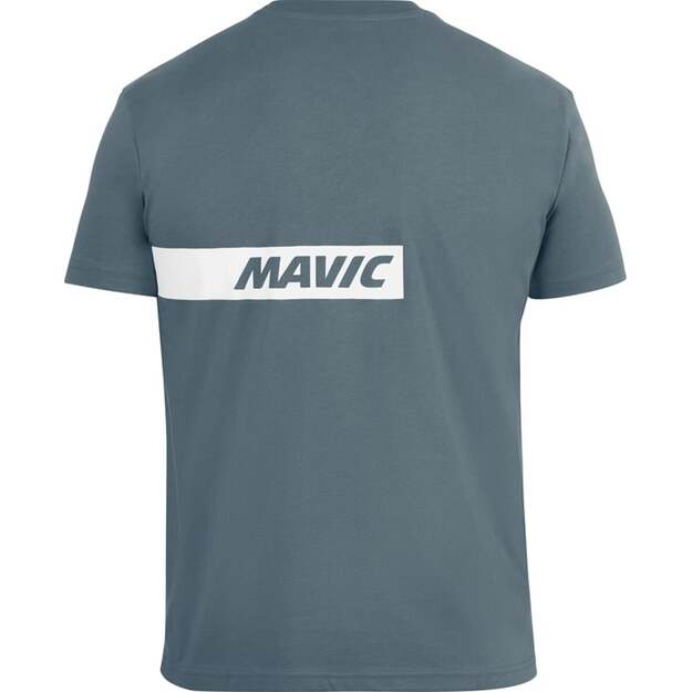 Marškinėliai MAVIC SHORT SLEEVE TEE CORPORATE STRIPE ORION BLUE OFF-WHITE (T000216)