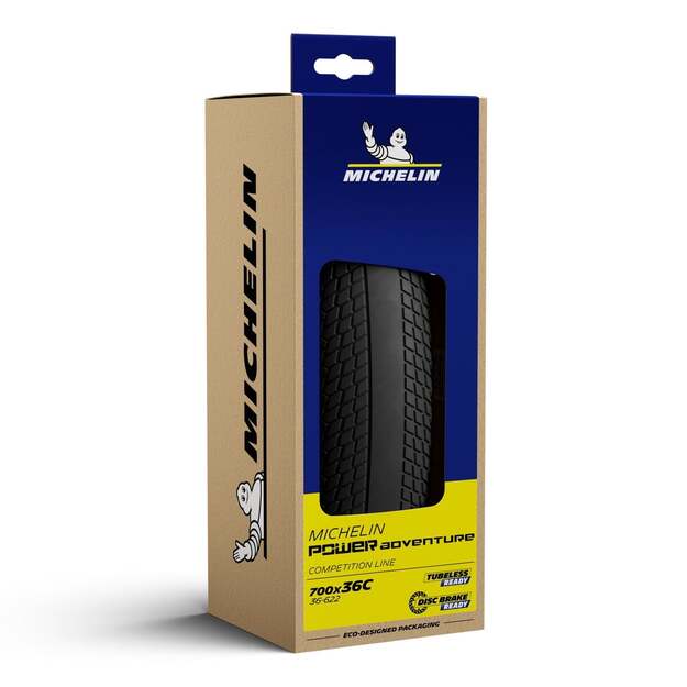 MICHELIN TIRE POWER ADVENTURE BLACK CLASSIC V2 700X42C COMPETITION LINE KEVLAR TS TLR (444001)