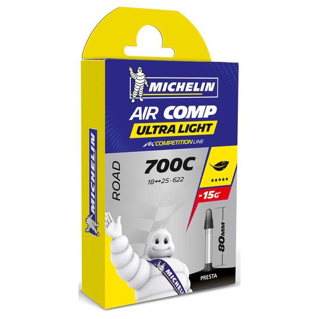 MICHELIN TUBE AIR COMP ULTRALIGHT GAL-FV 80MM 700X18/25 (837288)