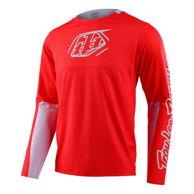 Marškinėliai TLD LS JERSEY SPRINT ICON RACE RED (32392901)